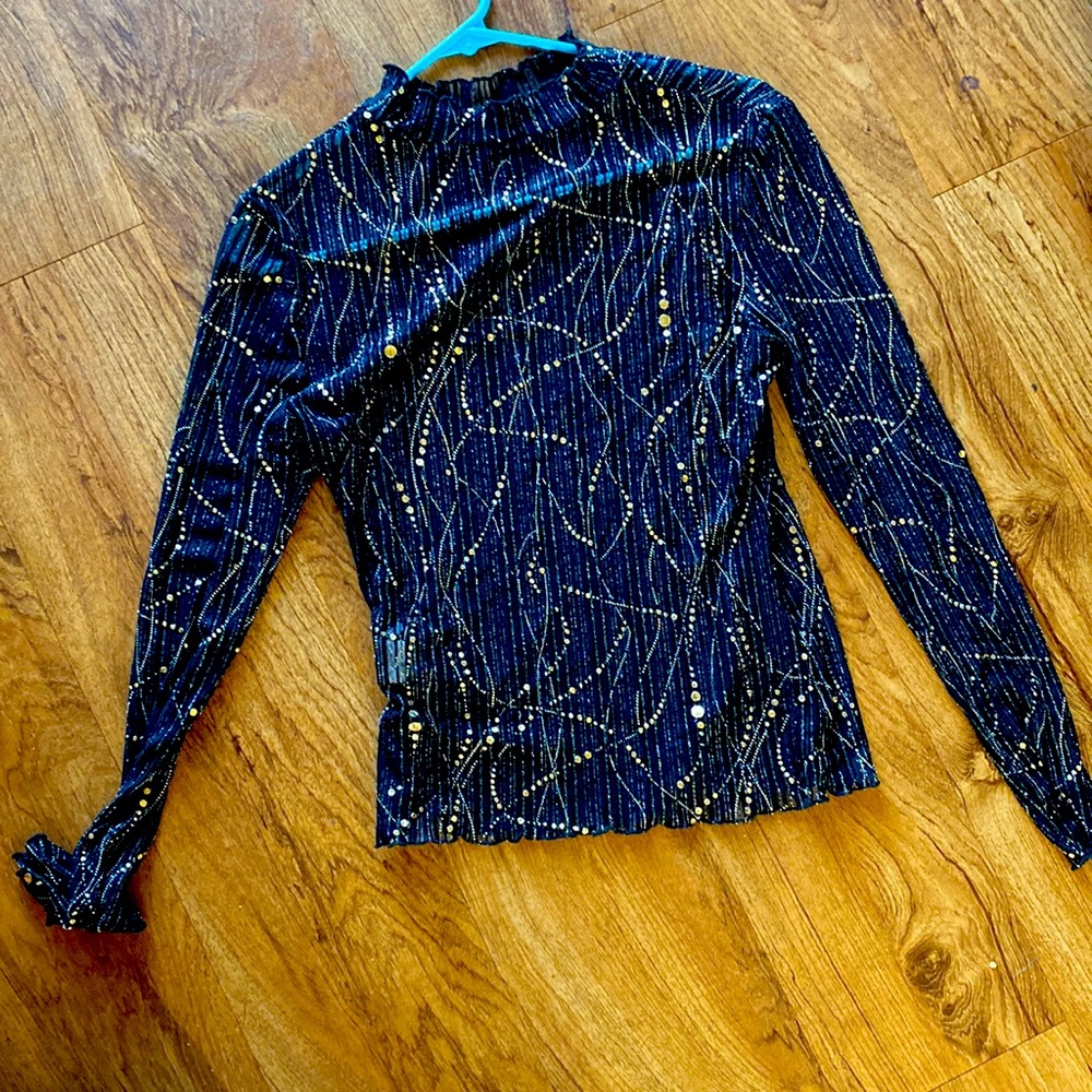 See through Black and Gold shirt